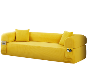 OE HOME Modern Three Seat Corner Sofa Set High-Density Foam Eco-Friendly Fabric Storage Curved Arms Wood Legs-Home Furniture - Product Image 4