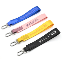 Dragonne de poignet en nylon multicolore personnalisée en usine avec logo tissé, pour téléphone portable