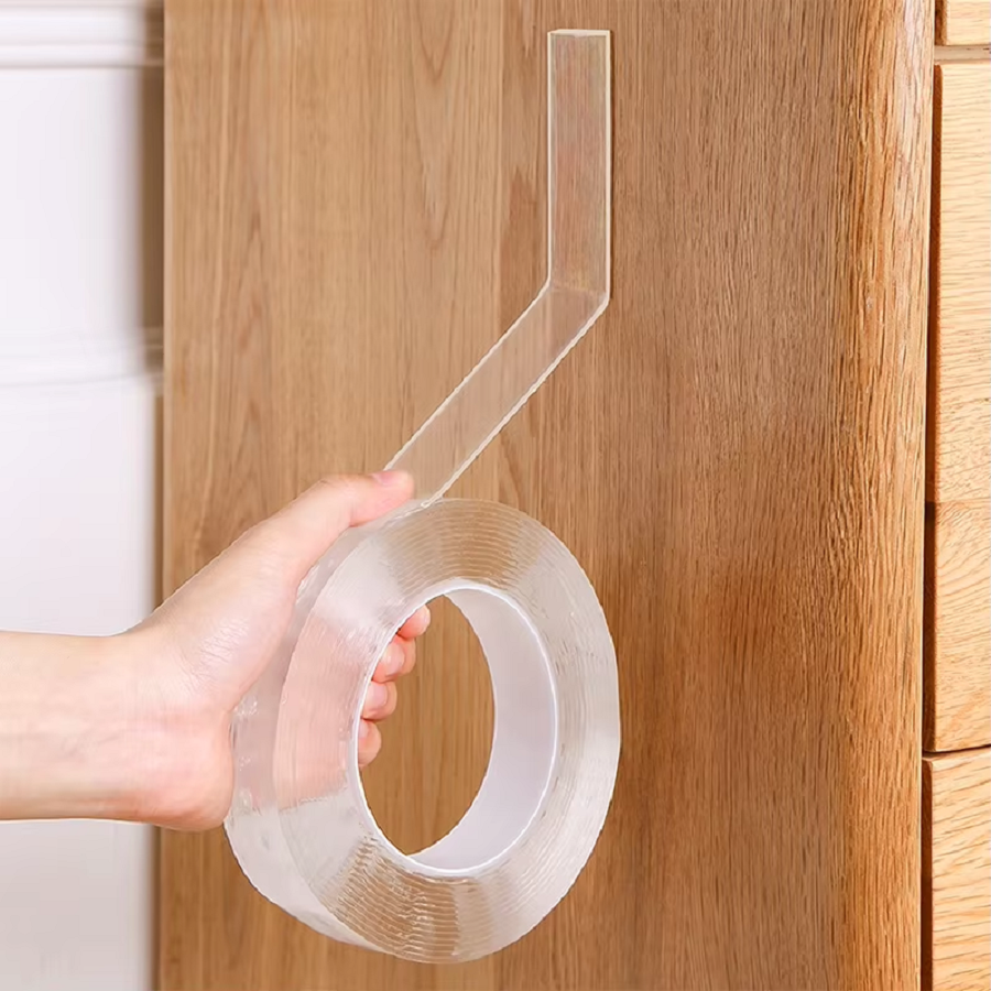 Clear Sticky Tape Self Double Sided Adhesive Paper Heavy Duty Acrylic Nano Tape Reusable Nano Tape Removable Sticky Strip