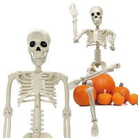 Modelo de Hueso de 93 cm, Esqueleto de Halloween con Articulaciones Ajustables, Decoración para Jardín para Halloween/Pascua, Duradero, No Tóxico, Realista