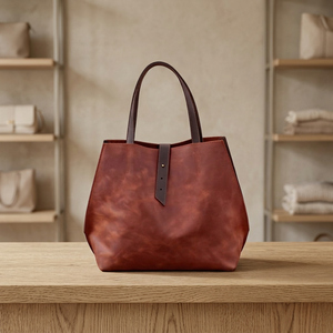 Bolso de Mano Personalizado para Mujer, de Cuero Vacuno Genuino, con Dos Correas, Diseño de Mochila, Cierre de Cremallera, Impermeable, Gran Capacidad - Product Image 5