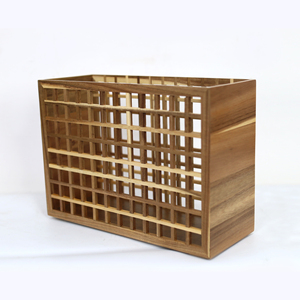 רשת מעץ סריג עיצוב מחזיק מגזין אותיות במבוק ספרים קולטור תיבת אחסון ארון שולחן - Product Image 4