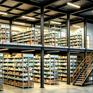 Warehouse Steel Mezzanine Floor Manufacturer Custom Size Storage Platform - Product Image 2
