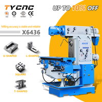 Tête de fraiseuse universelle Tengyang X6436 3 axes pour usinage multi-angles de fentes, engrenages et moules, moteur 4 kW, broche ISO40