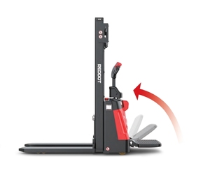 Reddot marka 1.5 Ton otomatik sürüş istifleyici kaldırma el pil şarj cihazı <span class=keywords><strong>Forklift</strong></span> elektrikli palet istifleyici - Product Image 4