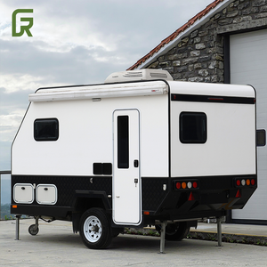 Mini caravana híbrida ligera de aluminio personalizada de fibra de vidrio, remolque de viaje mediano de lujo para aventuras al aire libre, RV impermeable para - Product Image 3