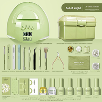 Kit complet d'outils de manucure de haute qualité avec lampe UV/LED professionnelle pour vernis à ongles, idéal pour les débutants, l'usage domestique et les salons de manucure.