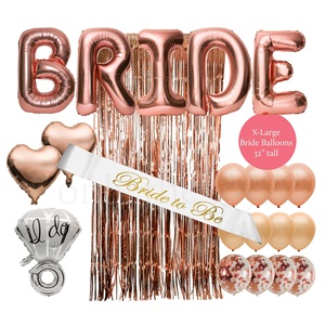 Kit <span class=keywords><strong>de</strong></span> Decoración para <span class=keywords><strong>Despedida</strong></span> <span class=keywords><strong>de</strong></span> <span class=keywords><strong>Soltera</strong></span>, Decoración para Fiesta <span class=keywords><strong>de</strong></span> Novia en Oro Rosa, Letras <span class=keywords><strong>de</strong></span> Globo <span class=keywords><strong>de</strong></span> 32 Pulgadas con la Palabra BRIDE, Globo con Anillo <span class=keywords><strong>de</strong></span> Diamantes, Banda <span class=keywords><strong>de</strong></span> Novia, Regalos - Product Image 1