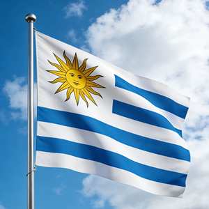 Banderas de Uruguay Personalizadas, Entrega Rápida, Venta al Por Mayor, Alta Calidad, Nacionales, 90*150 cm, 3*5 pies, Impresión Digital en Poliéster - Product Image 1