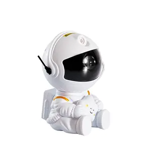 可爱坐姿宇航员灯现代创意遥控通用串行总线星光银河儿童星投影仪