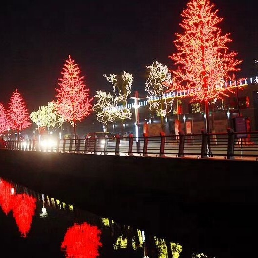Amusement Park 10m Artificial Large LED Christmas Tree Outdoor IP65