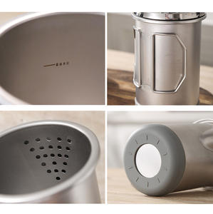 Acier inoxydable Presse Française <span class=keywords><strong>Cafetière</strong></span> Infusion Froide Espresso Thé Plongeur Portable Voyage Camping Extérieur Durable <span class=keywords><strong>Filtre</strong></span> - Product Image 2