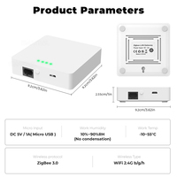 Tuya Zigbee 3.0 passerelle filaire ZigBee télécommandée prend en charge 70 concentrateurs d'équipement