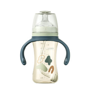 בקבוקי האכלה לתינוקות 300 מ\\\"ל עם ידיות, חדשים בסיטונאות, שלושה סוגי מוצצים, בקבוק חלב נגד גזים, שקוף לבן - Product Image 5