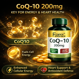 CoQ10 200mg Complément Alimentaire pour la Santé Cardiaque 160 Gélules Molles Soutient la Tension Artérielle la Production d'Énergie Cellulaire Antioxydant Coenzyme Q10 - Product Image 6