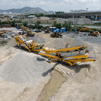 Installation mobile de criblage sur chenilles, 320 TPH pour le criblage du sol de surface, facile à utiliser