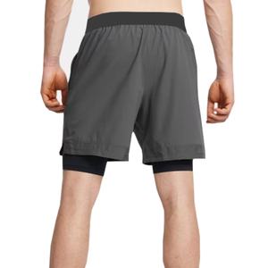 กางเกงขาสั้นกีฬาผู้ชายแบบยืด 2-in-1 สไตล์แฟชั่นสั่งทำ ขายส่ง กางเกงออกกำลังกายสำหรับผู้ชาย - Product Image 4