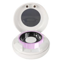 Anneau intelligent de suivi de la santé à prix abordable, en acier inoxydable V4, étanche 5ATM, sans bouton, avec chargement magnétique et application de suivi d'activité