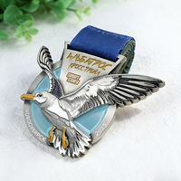 Medallas de Premio Personalizadas de Aleación de Zinc 3D para Clubes Deportivos, Diseño de León, Campeón de Fútbol 2025, Patinaje sobre Ruedas, Acabado Antiguo
