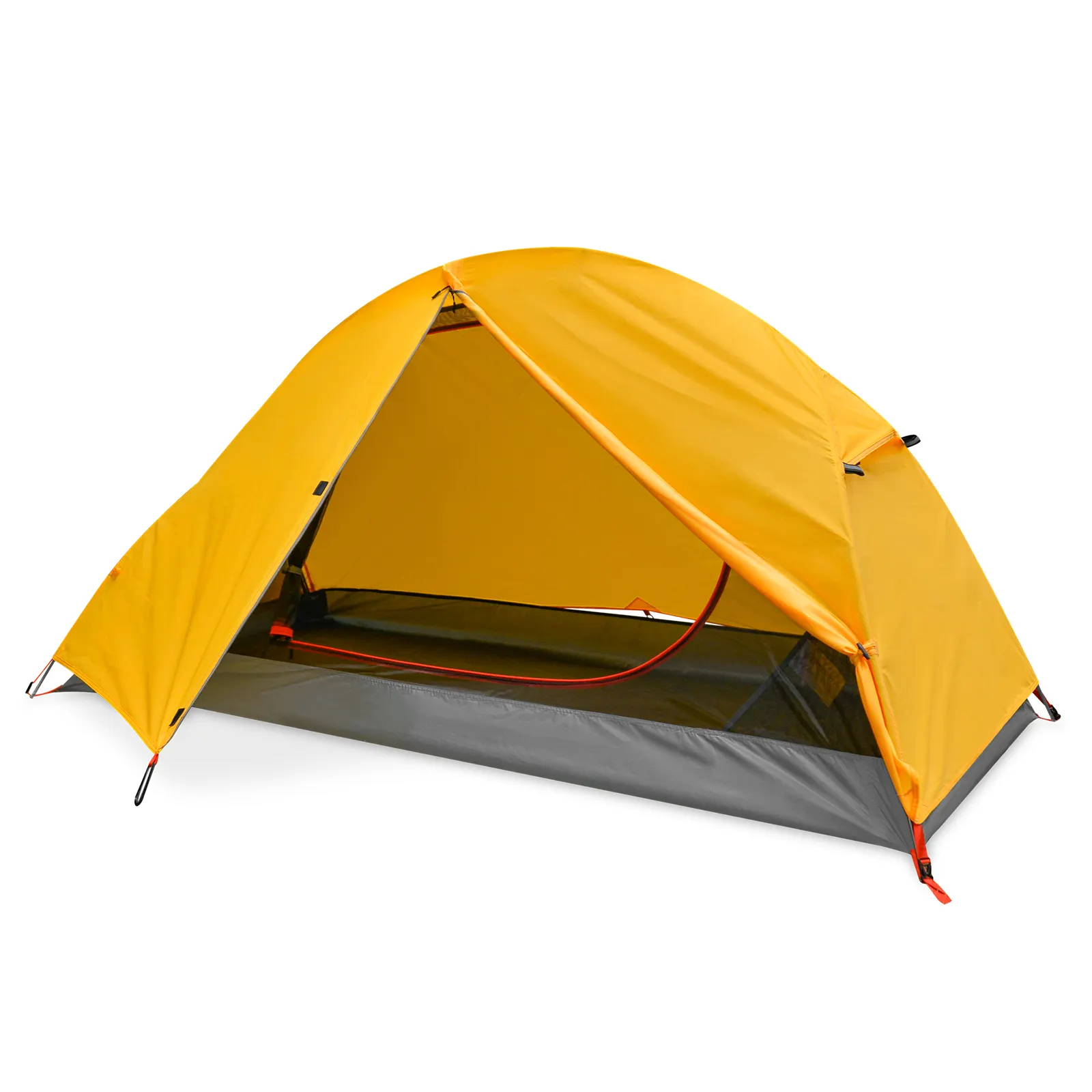 Waterdicht Backpacken Tent Ultralight 1 Persoon Lichtgewicht Camping Tenten Wandelen Tenten Aluminium Frame Dubbele Laag