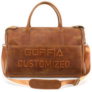 กระเป๋าเดินทางหนังวินเทจ กระเป๋าสะพายข้าง กระเป๋าเดินทางสุดสัปดาห์ กระเป๋าออกกำลังกาย กระเป๋าเดินทางขนาดใหญ่ สำหรับผู้ชายและผู้หญิง - Product Image 2