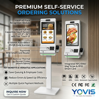 Kiosque de paiement en libre-service, boîtier métallique commercial, terminal de commande à écran tactile, imprimante de paiement pour caisse QSR, usage commercial