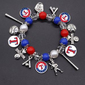Obral besar gelang liontin Logo kejuaraan <span class=keywords><strong>Texas</strong></span> Rangers perhiasan manik-manik olahraga modis untuk hadiah koleksi penggemar - Product Image 2