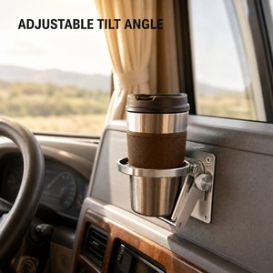 Soporte Plegable para Bebidas 2026, de Acero Inoxidable, Ajustable, con Tornillos, Universal para Barcos, Yates, Autocaravanas y Automóviles - Product Image 6