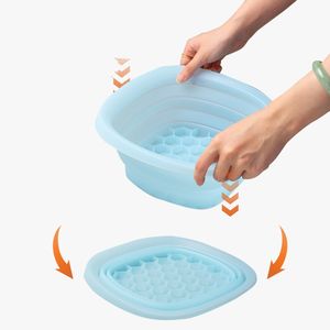 <b>Portable</b> Silicone Folding Ice Cream <b>Basin</b> Outdoor Beauty Device for Facial Cleansing and Therapy for Washbasin Use - Product Image 4