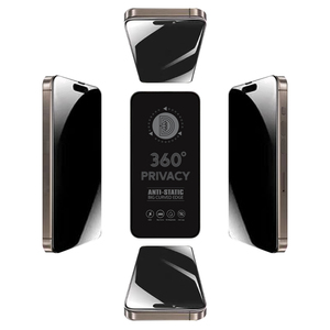 Kim Cương Thiết Kế Mới <span class=keywords><strong>4</strong></span> Cách 360 Độ Riêng Tư Không Thể Phá Vỡ Mạnh Mẽ Tempered Glass Bảo Vệ Màn Hình Cho iPhone 13 14 15 16 17 <span class=keywords><strong>Pro</strong></span> Max - Product Image 4