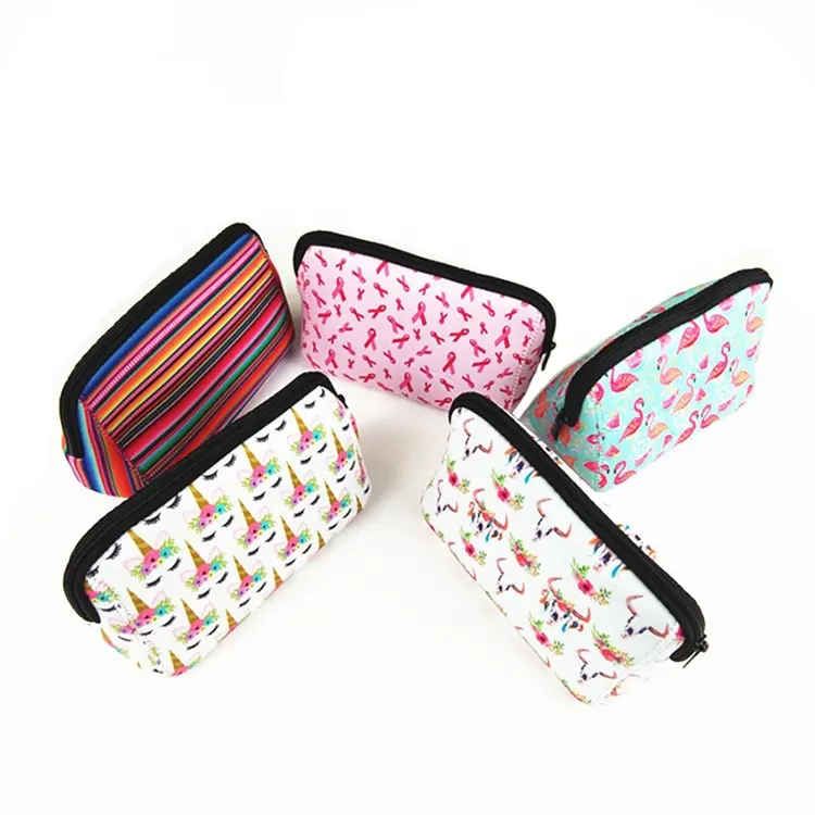 Wholesale cosmetic bags for women travel makeup bag with flowers Portable cosmetiqueras