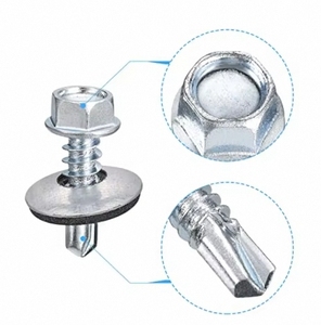 Các loại kích thước giàn đầu tự khai thác vít với máy giặt cao su EPDM ISO9001 + BSCI ốc vít kim loại được chứng nhận - Product Image 3