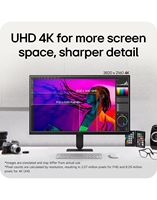 L-G 27U711B-B 27 inch UHD 4K IPS-monitor, 90% DCI-P3 HDR 10, hoogteverstelbare standaard, desktopmonitor voor kantoor en media