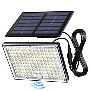 ไฟโซลาร์เซลล์กลางแจ้ง 106 LED กันน้ำ พร้อมเซ็นเซอร์ตรวจจับความเคลื่อนไหว ได้รับการรับรองมาตรฐาน ROHS เหมาะสำหรับสวนและติดผนัง - Product Image 1