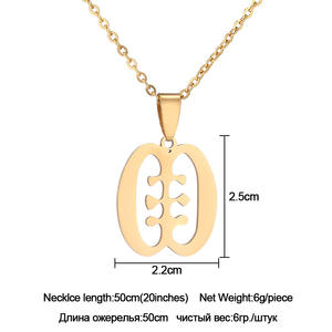 Collar con colgante de acero de titanio Adinkra Gye Nyame, cadena de eslabones de joyería chapada en oro a la moda, acero inoxidable para africanos - Product Image 6