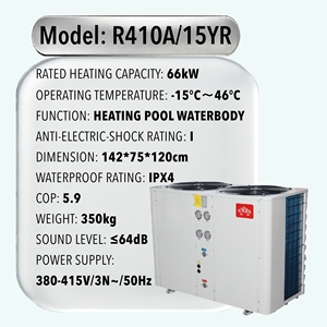 <span class=keywords><strong>Pompe</strong></span> à chaleur pour piscine 15YR/66kW COP5.9 Anti-choc électrique Échangeur en titane Chauffe-eau pour piscine de centre de loisirs hôtelier et spa - Product Image 2