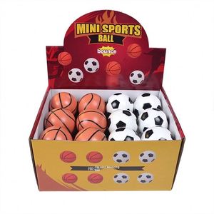 Jouet fantaisie 6 cm, mini ballon anti-stress creux rebondissant, ballon de basket-ball, ballon de football - Product Image 5
