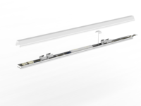 Garantie 5 ans, usage commercial, 30W 43W 58W 180 Lm/W, protection contre les surtensions 2KV, installation rapide, durée de vie longue, DALI IK08, luminaire linéaire LED modulaire T5 T8