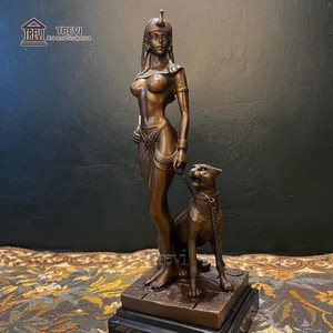 Estatua de Cleopatra de Bronce de Tamaño Real TREVI |   Escultura de la Reina Egipcia Cleopatra con Cobra para Plaza y Jardín al Aire Libre - Product Image 3