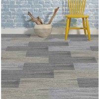 Dalles de moquette tuftées grises claires à motifs floraux en jacquard, ignifuges, antidérapantes, absorbantes du son, adaptées aux animaux domestiques, pour bureaux et maisons
