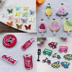 Mini Patchs Brodés Aléatoires Mignons de Dessins Animés à Repasser sur le Thème de la Nourriture, des Gâteaux et des Boissons pour Porte-clés, Sangles, Étiquettes Nom et Décoration de Sacs - Product Image 5