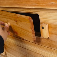 Nueva Caja de Colmena Langstroth Profunda de Observación Automática, 10 Cuadros, Construcción de Madera con Ventana de Cera de Abeja 100% Natural