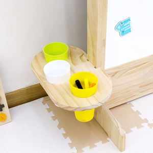 Tableau de dessin en bois pour enfants, tableau blanc magnétique réversible, tableau noir pour enfants de 3 à 6 ans, jouet éducatif sur pied - Product Image 3