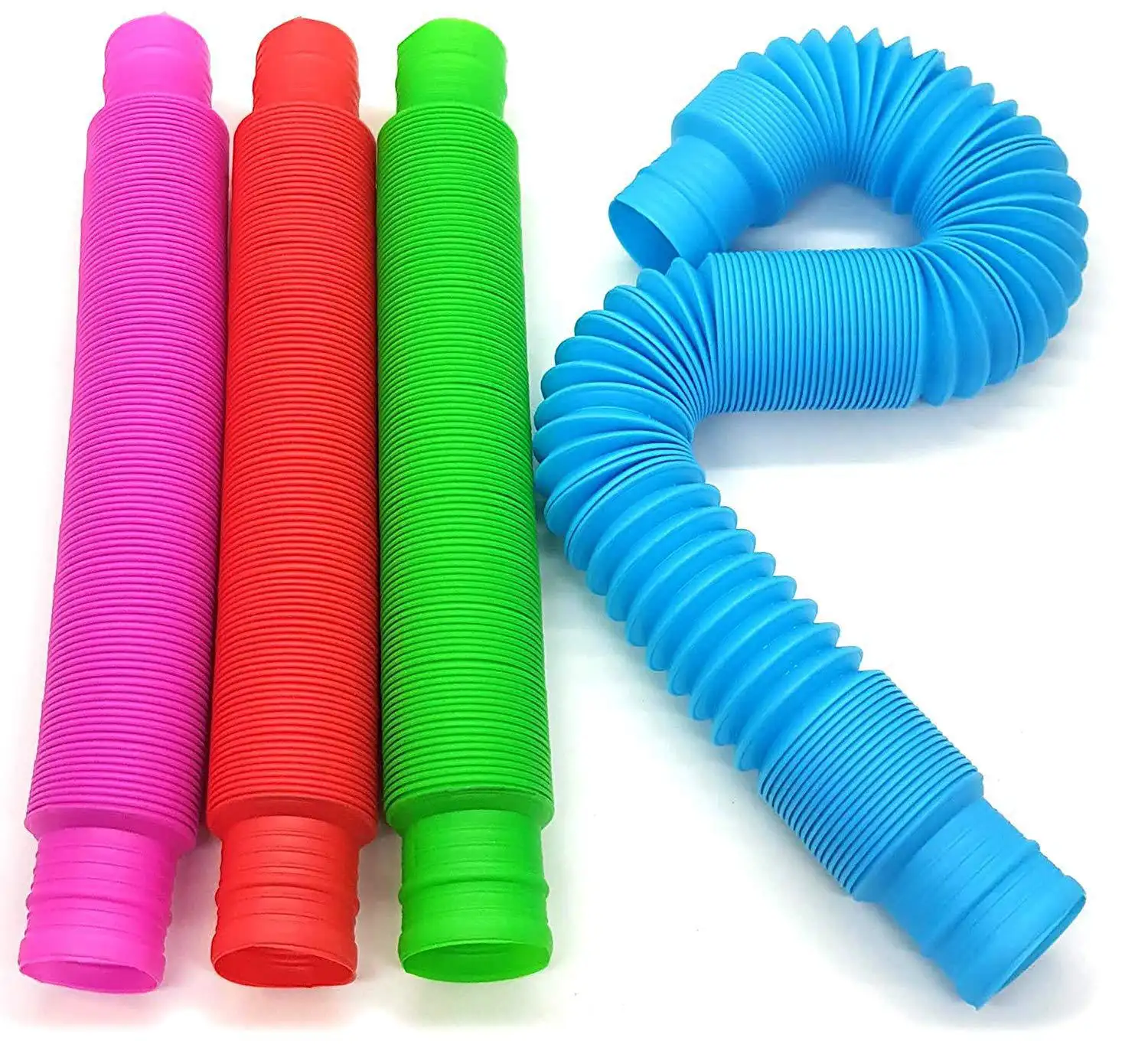 플라스틱 재미 교육 스트레스 릴리프 Fidget 튜브 팝 감각 다채로운 스트레치 감압 파이프 장난감