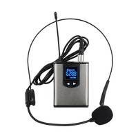 Headset Nirkabel UHF Lavalier Mic Belt Pack Transmitter Mini Receiver untuk Pengajaran Vlog Siaran Langsung Rekaman Panggung Buatan Pabrik