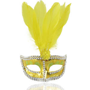 Máscara de Fiesta Divertida de Plástico Estilo Veneciano con <span class=keywords><strong>Plumas</strong></span> de Pavo para Disfraces, Carnaval, Mascarada, Suministros para Fiestas, Decoración Navideña - Product Image 4