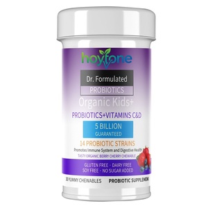 Probióticos para Niños de Marca Privada OEM, 5 Mil Millones de UFC, Tabletas Masticables con Vitaminas C y <span class=keywords><strong>D</strong></span> para el Apoyo Inmunológico Infantil - Product Image 1