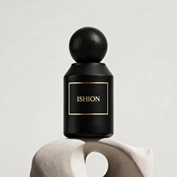 Nouvelle tendance, flacon de parfum noir 30ml 50ml 100ml, flacon pulvérisateur de parfum, flacon de parfum rond avec emballage en boîte