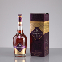 Boîte cadeau en papier pour vin, design personnalisé, faible MOQ, avec logo estampé à chaud et sérigraphié, pliable, pour emballage de bouteilles de vin et spiritueux