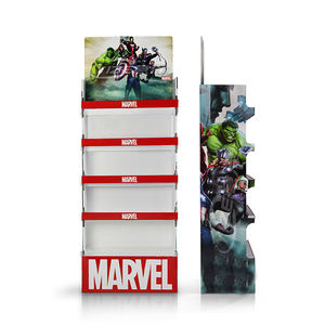 Tienda de juguetes Pos al por menor personalizada <span class=keywords><strong>Estantería</strong></span> para niños Piso de cartón <span class=keywords><strong>Funko</strong></span> <span class=keywords><strong>Pop</strong></span> Product Rack Doll Merchandise Paper Display Stand - Product Image 4